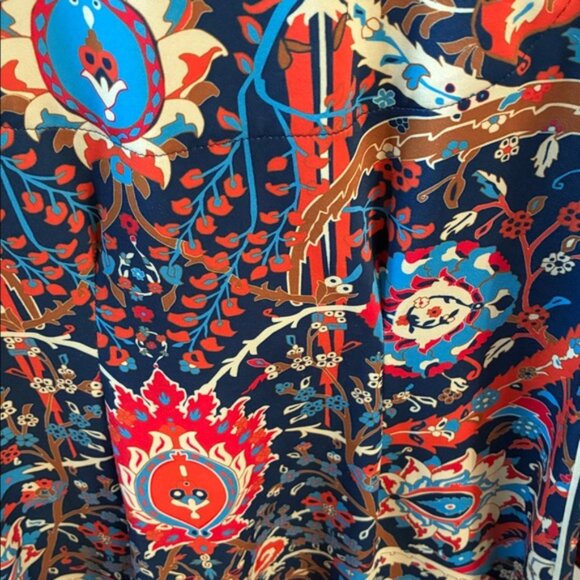 Gretchen Scott so M Floral Multicolor Dress luke new! Gold Buttons - Picture 7 of 8